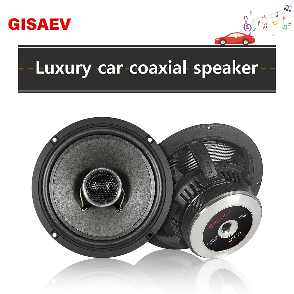 GT650 Hifi Car Coaxial Speaker 6.5-inch Luxury Car Top Quality Bidirectional Car Speaker Full Range Car Music Stereo Audio