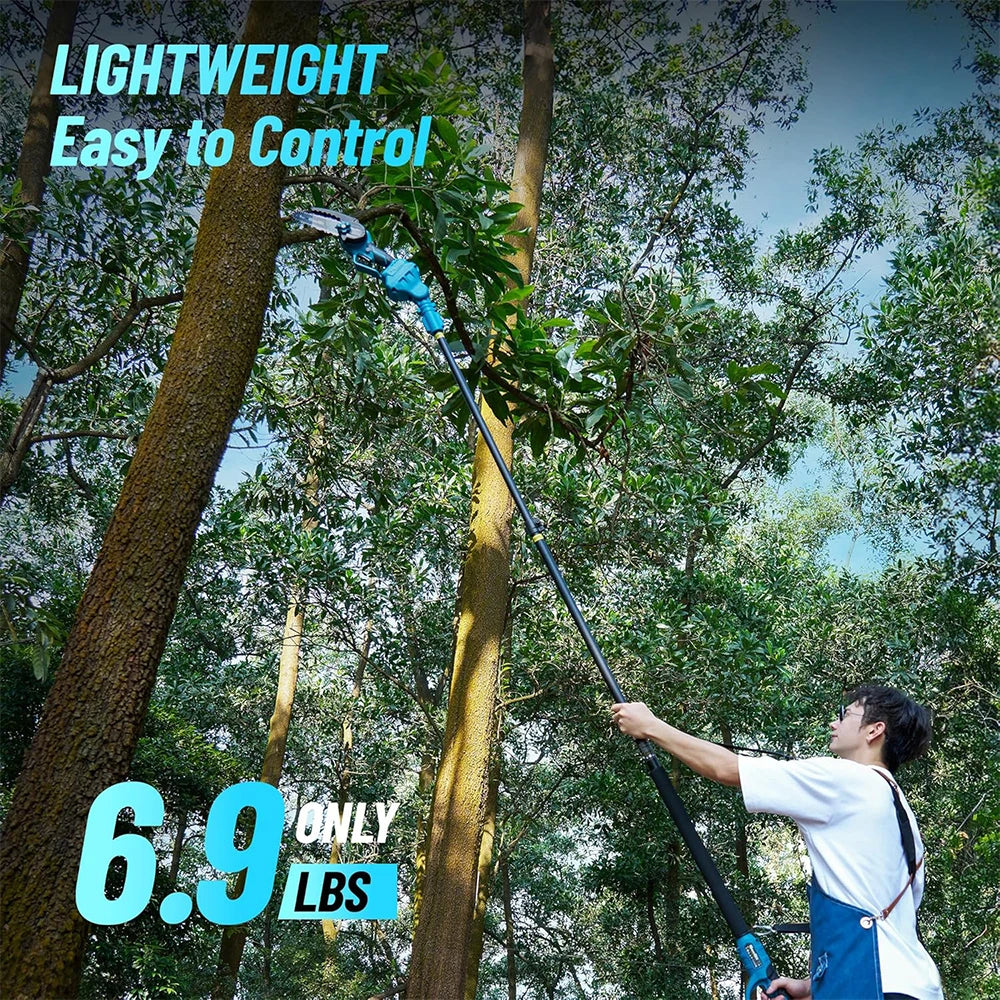 Seesii 6'' Brushless Electric Chainsaw 2 IN 1 Tree Trimming Branch Pruner Cutting Power Tools