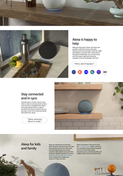 Brand New Original Alexa Echo Dot Maximum Version Model Smart Speaker With Premium Sound Horn Smart Home Zigbee Hub