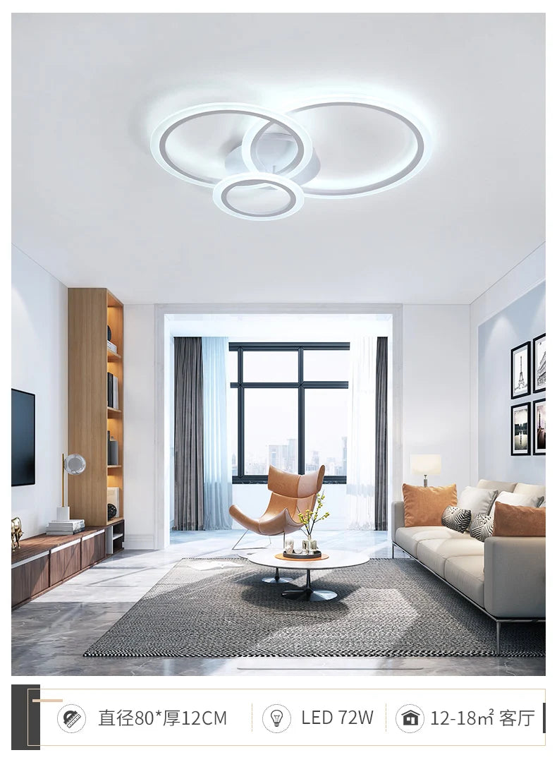 Nordic LED Ceiling lights Modern Indoor lighting Living room Bedroom Home decor fixtures Hallway White Minimalist Ceiling lamps