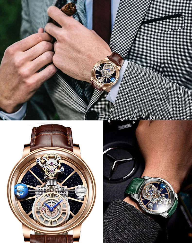 Jacob&Co PINDU Design Mens Watches Diamond TourbillionTop Brand Luxury Astronomia Quartz Watch Men Astronomia Solar Montre Homme