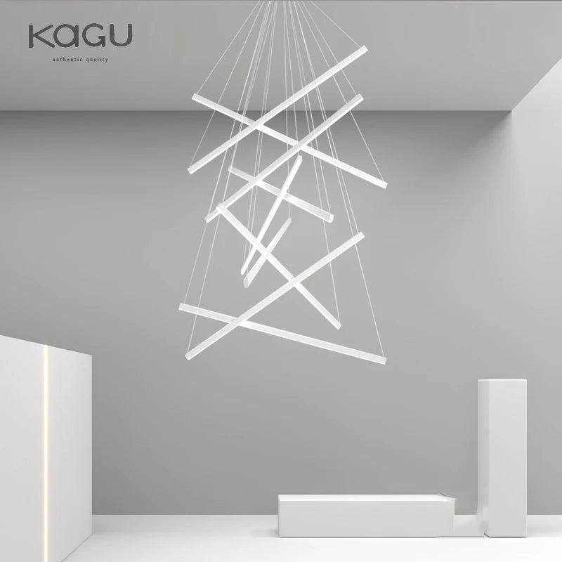 Modern LED Chandeliers Luster Lights For Stair Hall Bedroom Room Duplex Building Indoor Lighting Fixture Ceiling Chandelier