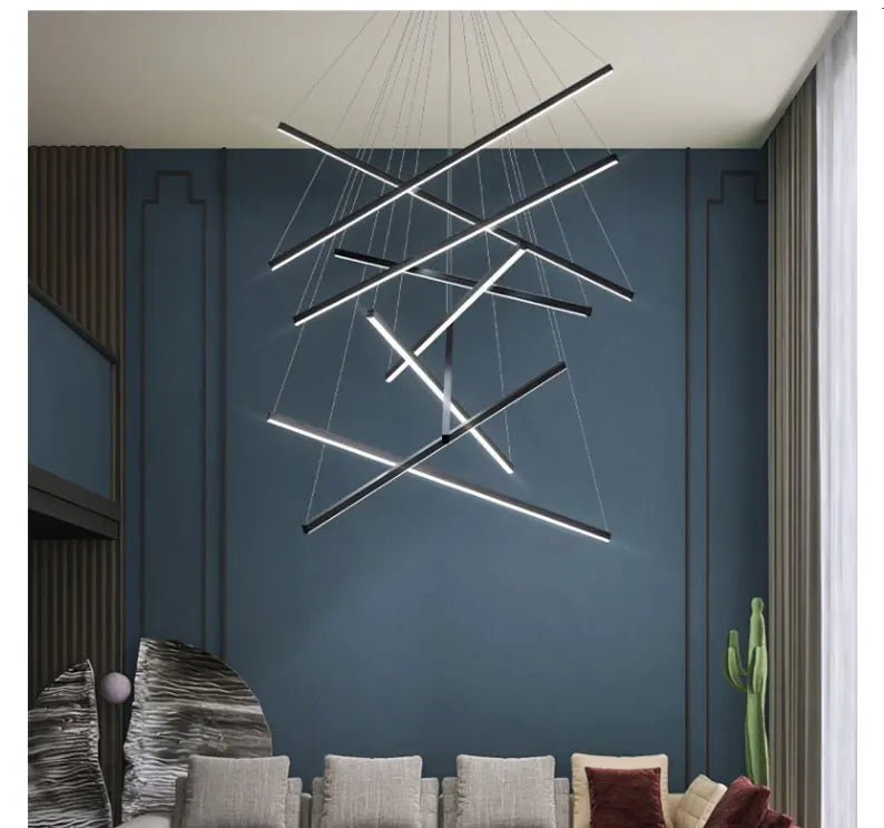 Modern LED Chandeliers Luster Lights For Stair Hall Bedroom Room Duplex Building Indoor Lighting Fixture Ceiling Chandelier