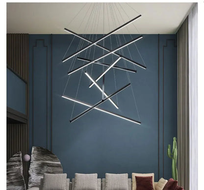 Modern LED Chandeliers Luster Lights For Stair Hall Bedroom Room Duplex Building Indoor Lighting Fixture Ceiling Chandelier