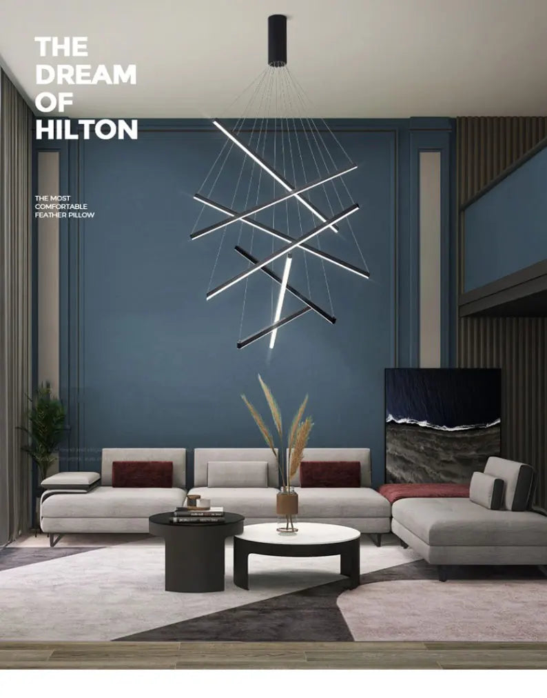 Modern LED Chandeliers Luster Lights For Stair Hall Bedroom Room Duplex Building Indoor Lighting Fixture Ceiling Chandelier