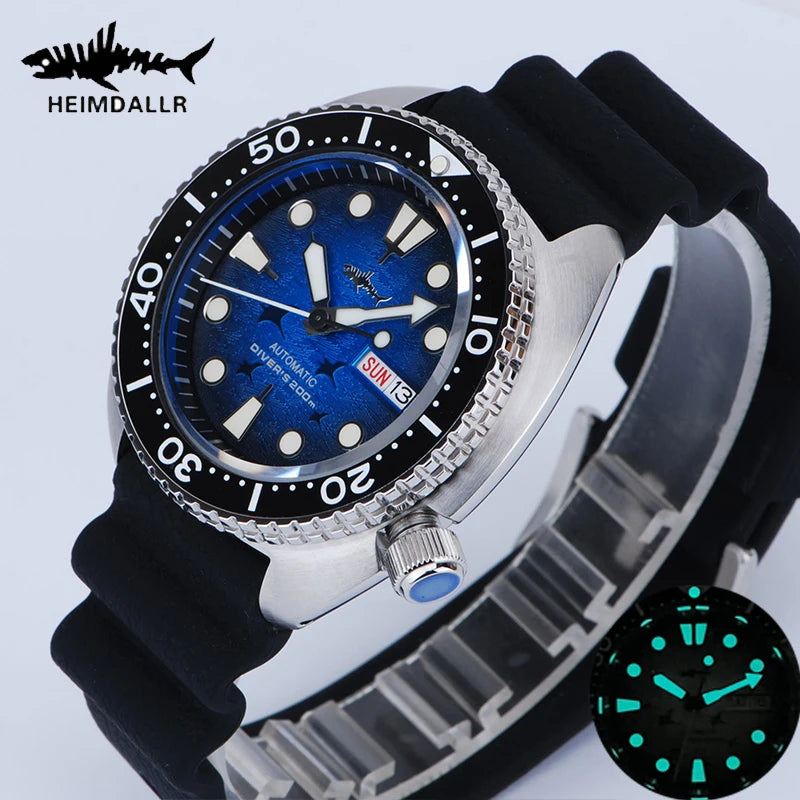 Heimdallr Watches For Men 20Bar Waterproof Luminous Sapphire Crystal NH36A Automatic Movement Vintage Men's Diving Wristwatch