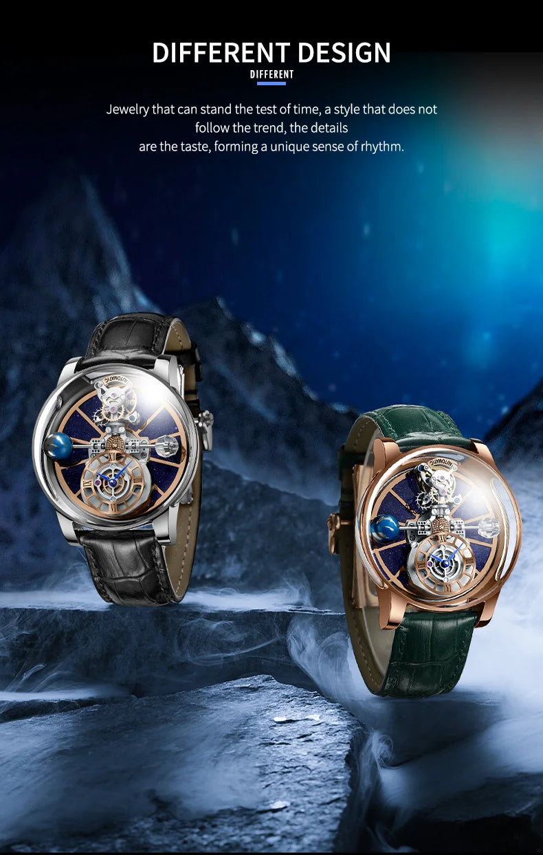 Jacob&Co PINDU Design Mens Watches Diamond TourbillionTop Brand Luxury Astronomia Quartz Watch Men Astronomia Solar Montre Homme