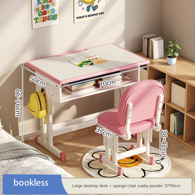 Children's Study Table Home Small Student Writing Desk, School Cтол, Simple Adjustable Мебель Set, Enlarged Tabletop Mobiliário
