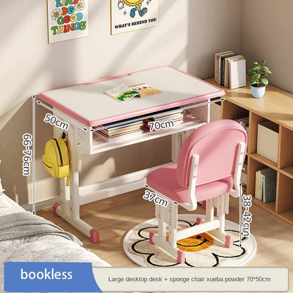 Children's Study Table Home Small Student Writing Desk, School Cтол, Simple Adjustable Мебель Set, Enlarged Tabletop Mobiliário