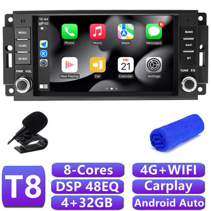 DSP Carplay For Jeep Wrangler 3 JK Android Head Unit Screen 2 Din Autoradio BT GPS Navigation Multimedia Player Car Radio Stereo