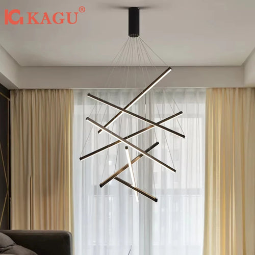 Modern LED Chandeliers Luster Lights For Stair Hall Bedroom Room Duplex Building Indoor Lighting Fixture Ceiling Chandelier