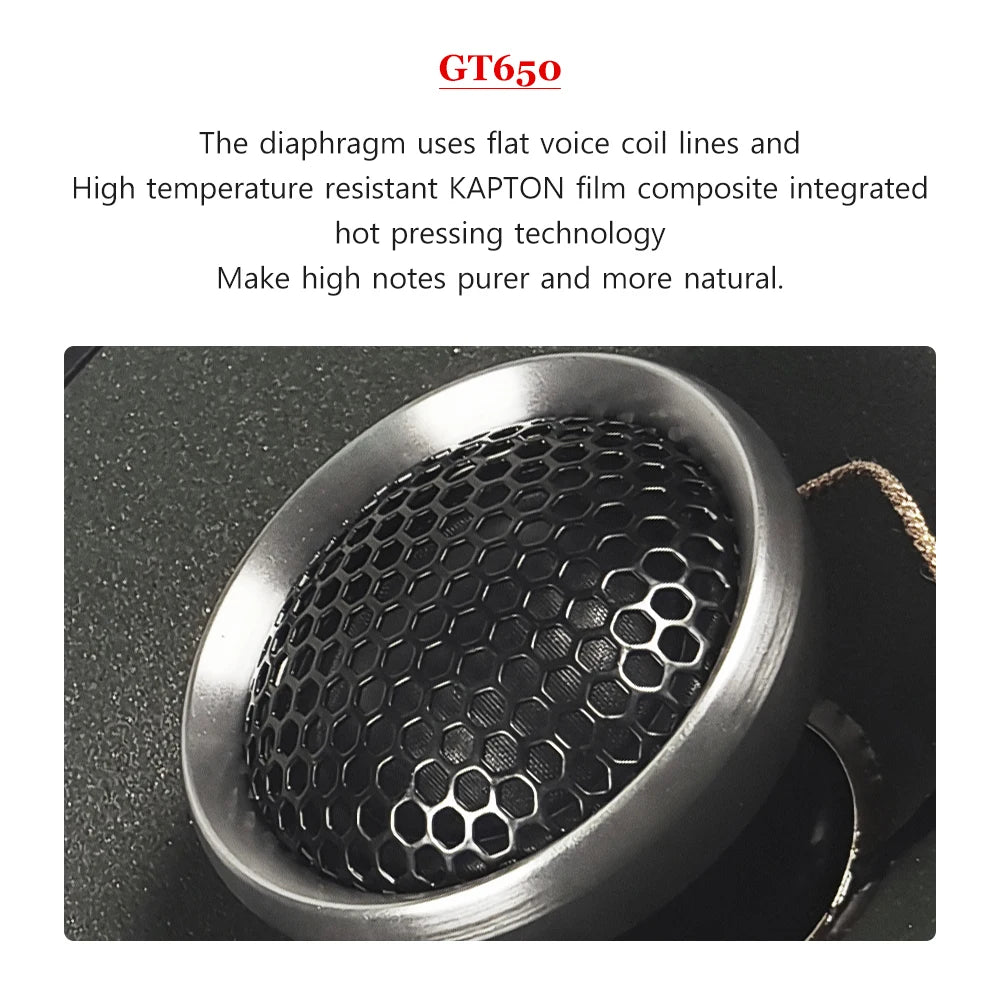 GT650 Hifi Car Coaxial Speaker 6.5-inch Luxury Car Top Quality Bidirectional Car Speaker Full Range Car Music Stereo Audio