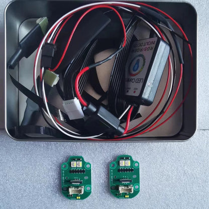 Icedriver for Mercedes Benz C class DRL RGB multicolor LED boards w205 s205 a205 AMG c63 2014-2019 RGBW daytime running lights