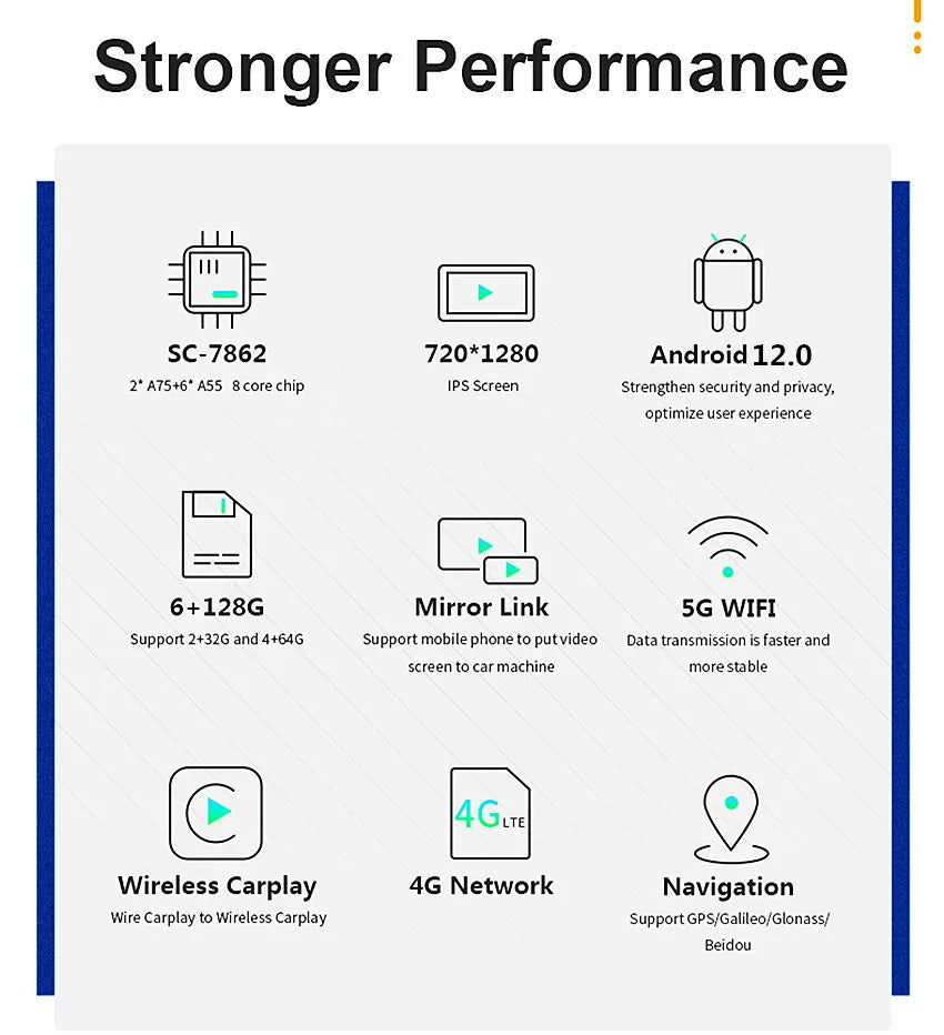 DSP Carplay For Jeep Wrangler 3 JK Android Head Unit Screen 2 Din Autoradio BT GPS Navigation Multimedia Player Car Radio Stereo