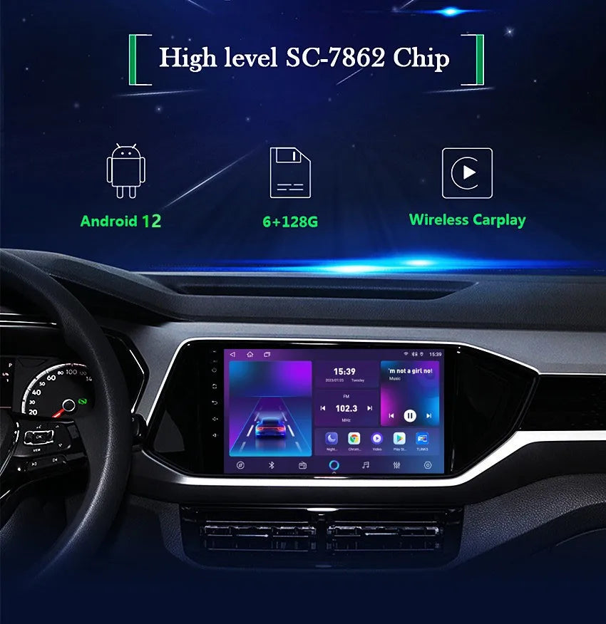 DSP Carplay For Jeep Wrangler 3 JK Android Head Unit Screen 2 Din Autoradio BT GPS Navigation Multimedia Player Car Radio Stereo