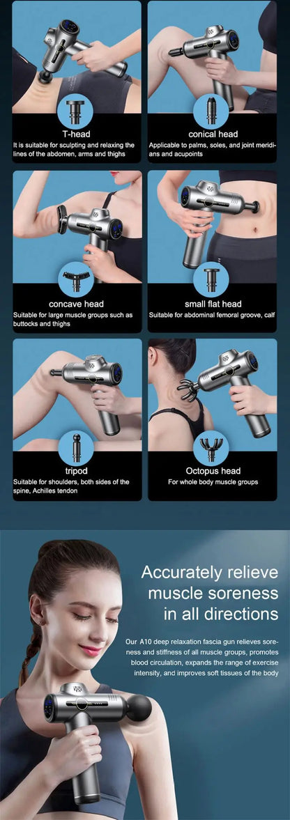 99 Level Massage Gun Deep Body Massager For Muscle Body Neck Massager Electric Fitness Equipment Noise Reduction Male Female