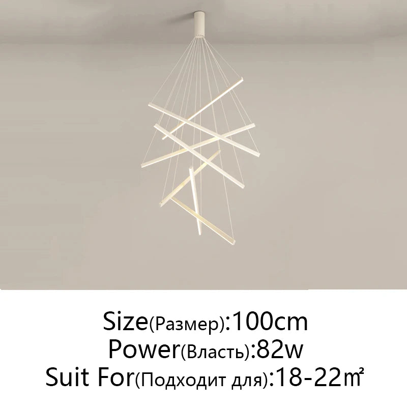 Modern LED Chandeliers Luster Lights For Stair Hall Bedroom Room Duplex Building Indoor Lighting Fixture Ceiling Chandelier