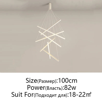 Modern LED Chandeliers Luster Lights For Stair Hall Bedroom Room Duplex Building Indoor Lighting Fixture Ceiling Chandelier