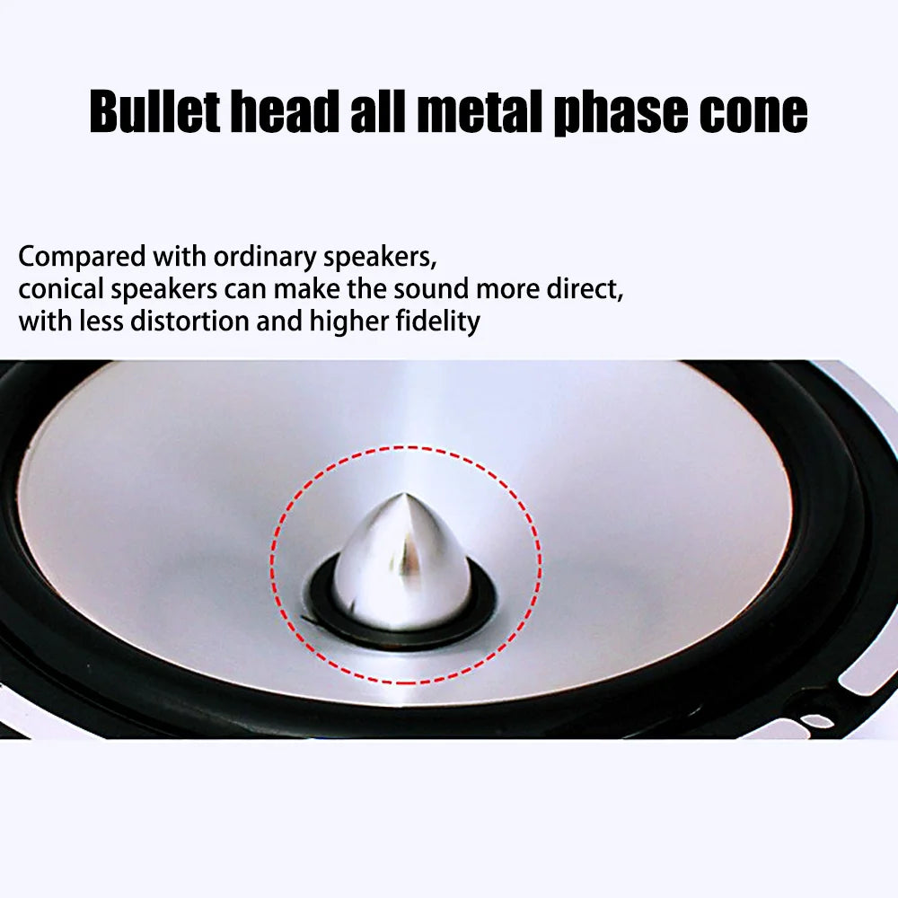 Car Speaker Set High Quality Car Audio Two-Way Speaker Full Range Speaker Car Front Door Speaker Modification Bass Speaker Kit