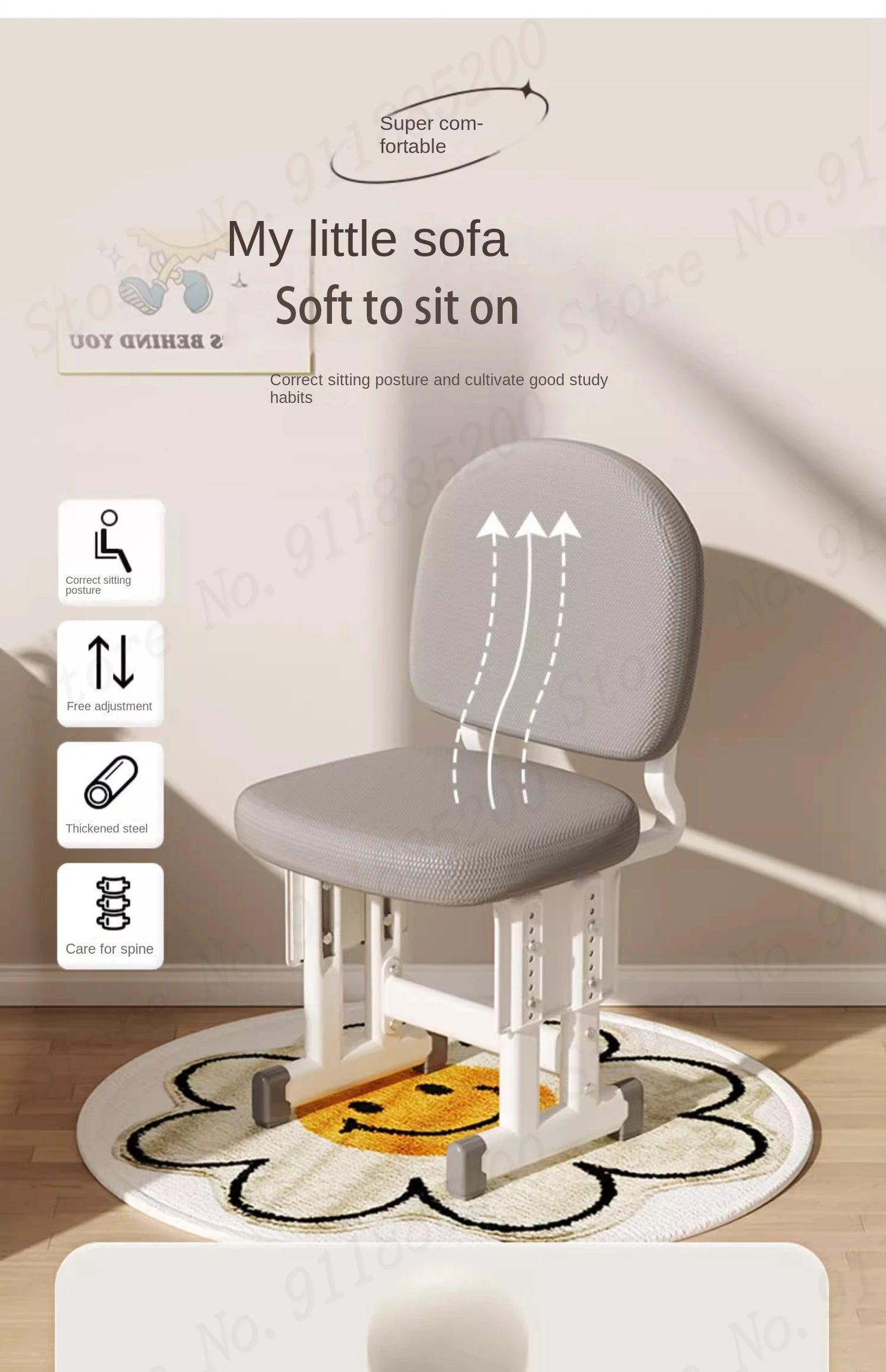 Children's Study Table Home Small Student Writing Desk, School Cтол, Simple Adjustable Мебель Set, Enlarged Tabletop Mobiliário