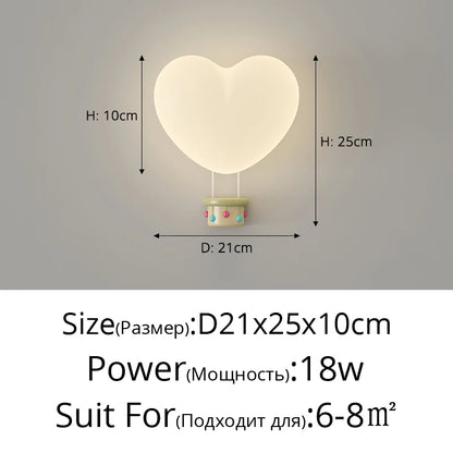 Modern Bedroom Wall Lamp Children's Room Night Lamp Cartoon Cute Boy Girl Room Corridor Wall Lamp Home Decoration Indoor Light