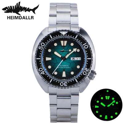 Heimdallr Watches For Men 20Bar Waterproof Luminous Sapphire Crystal NH36A Automatic Movement Vintage Men's Diving Wristwatch