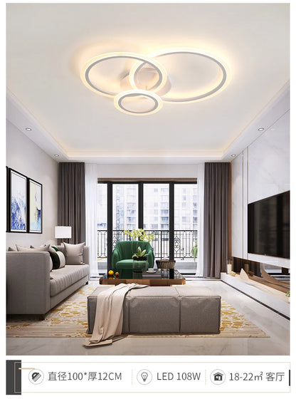 Nordic LED Ceiling lights Modern Indoor lighting Living room Bedroom Home decor fixtures Hallway White Minimalist Ceiling lamps