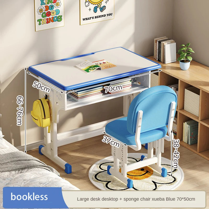 Children's Study Table Home Small Student Writing Desk, School Cтол, Simple Adjustable Мебель Set, Enlarged Tabletop Mobiliário