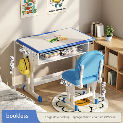 Children's Study Table Home Small Student Writing Desk, School Cтол, Simple Adjustable Мебель Set, Enlarged Tabletop Mobiliário