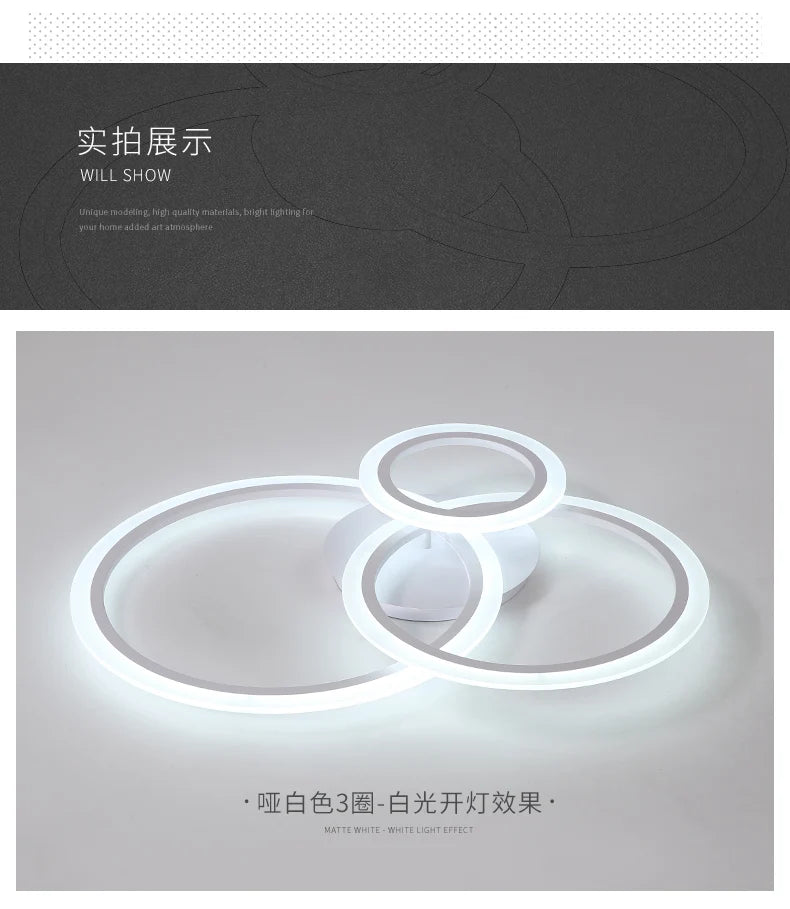Nordic LED Ceiling lights Modern Indoor lighting Living room Bedroom Home decor fixtures Hallway White Minimalist Ceiling lamps