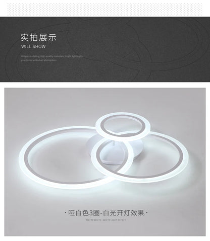 Nordic LED Ceiling lights Modern Indoor lighting Living room Bedroom Home decor fixtures Hallway White Minimalist Ceiling lamps