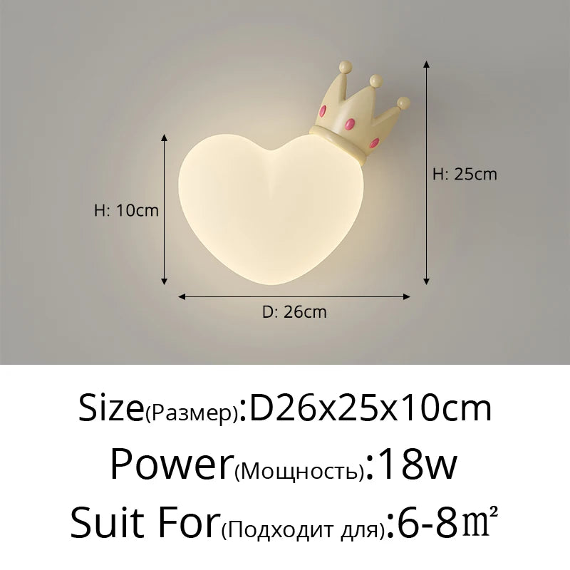 Modern Bedroom Wall Lamp Children's Room Night Lamp Cartoon Cute Boy Girl Room Corridor Wall Lamp Home Decoration Indoor Light