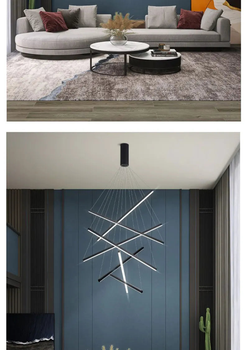 Modern LED Chandeliers Luster Lights For Stair Hall Bedroom Room Duplex Building Indoor Lighting Fixture Ceiling Chandelier
