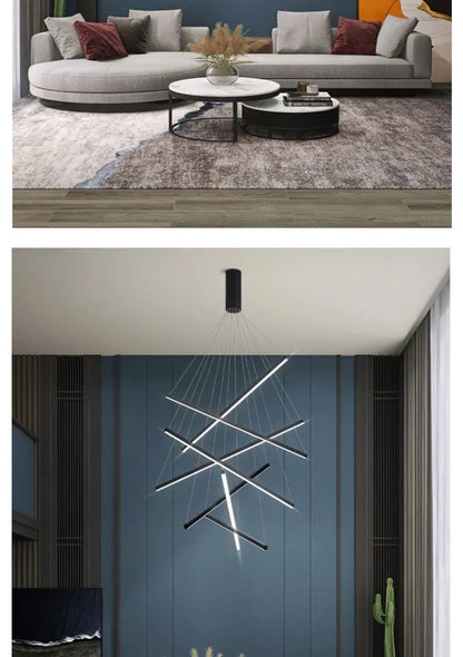 Modern LED Chandeliers Luster Lights For Stair Hall Bedroom Room Duplex Building Indoor Lighting Fixture Ceiling Chandelier
