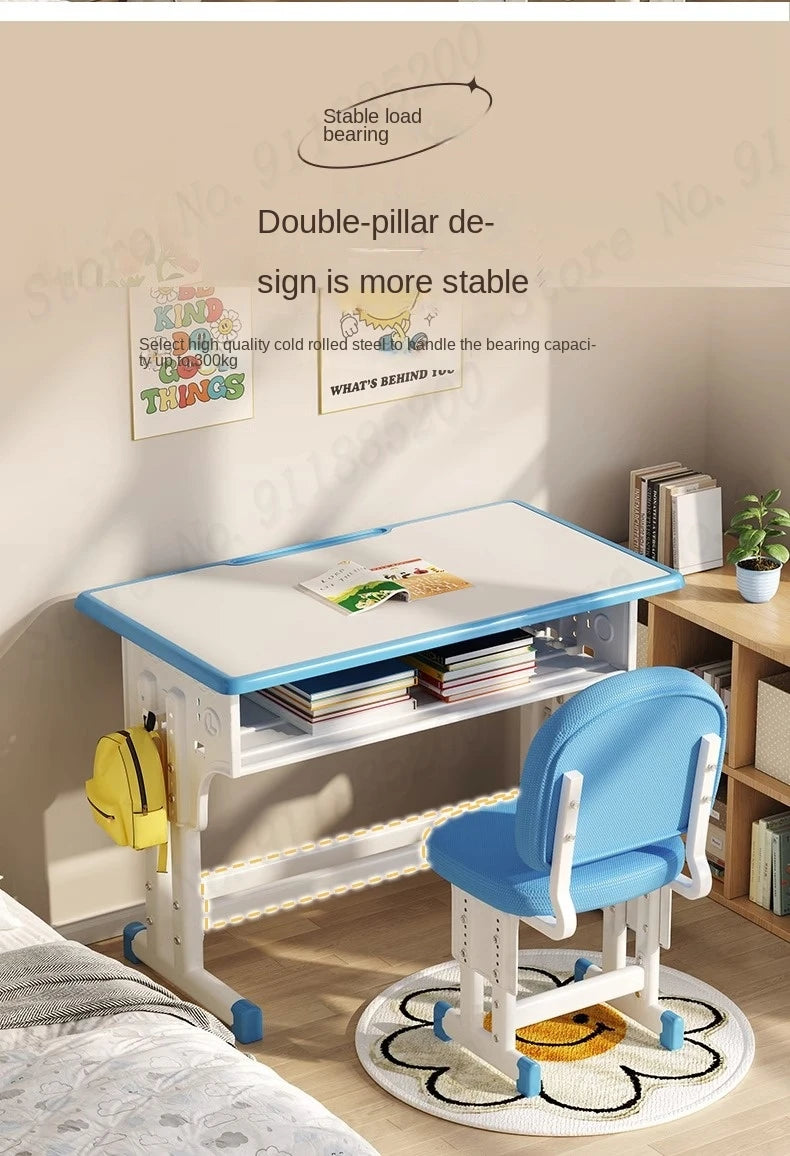 Children's Study Table Home Small Student Writing Desk, School Cтол, Simple Adjustable Мебель Set, Enlarged Tabletop Mobiliário