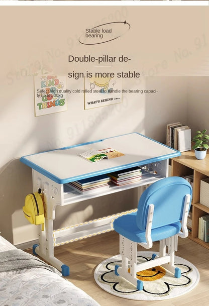Children's Study Table Home Small Student Writing Desk, School Cтол, Simple Adjustable Мебель Set, Enlarged Tabletop Mobiliário