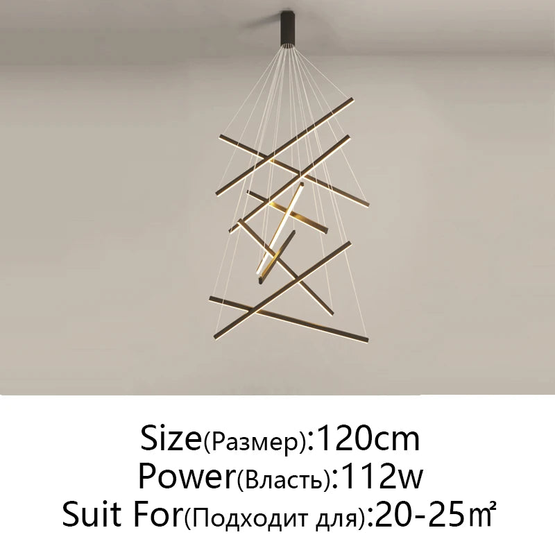 Modern LED Chandeliers Luster Lights For Stair Hall Bedroom Room Duplex Building Indoor Lighting Fixture Ceiling Chandelier