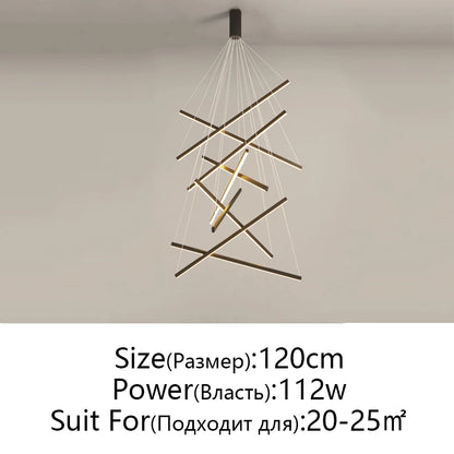 Modern LED Chandeliers Luster Lights For Stair Hall Bedroom Room Duplex Building Indoor Lighting Fixture Ceiling Chandelier