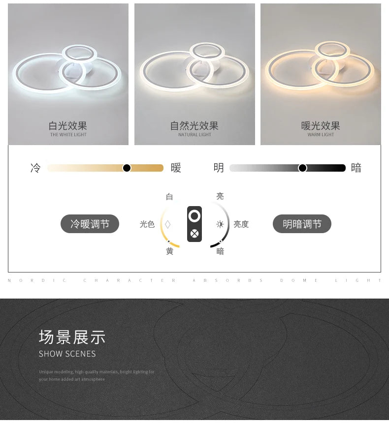 Nordic LED Ceiling lights Modern Indoor lighting Living room Bedroom Home decor fixtures Hallway White Minimalist Ceiling lamps