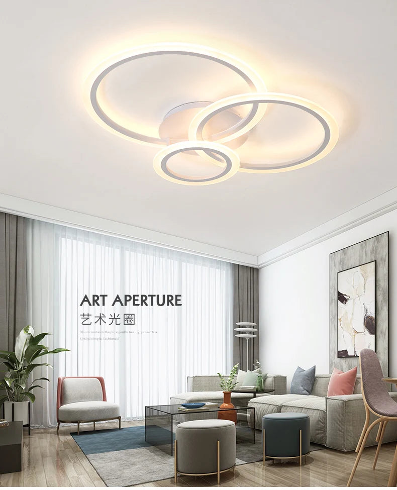 Nordic LED Ceiling lights Modern Indoor lighting Living room Bedroom Home decor fixtures Hallway White Minimalist Ceiling lamps