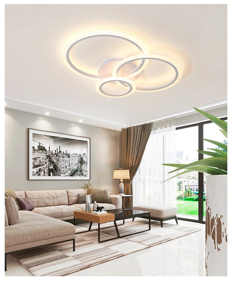 Nordic LED Ceiling lights Modern Indoor lighting Living room Bedroom Home decor fixtures Hallway White Minimalist Ceiling lamps