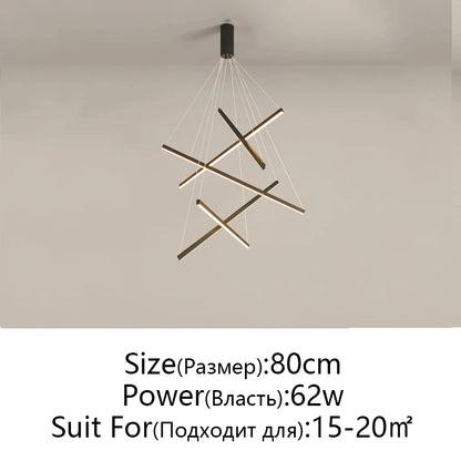 Modern LED Chandeliers Luster Lights For Stair Hall Bedroom Room Duplex Building Indoor Lighting Fixture Ceiling Chandelier