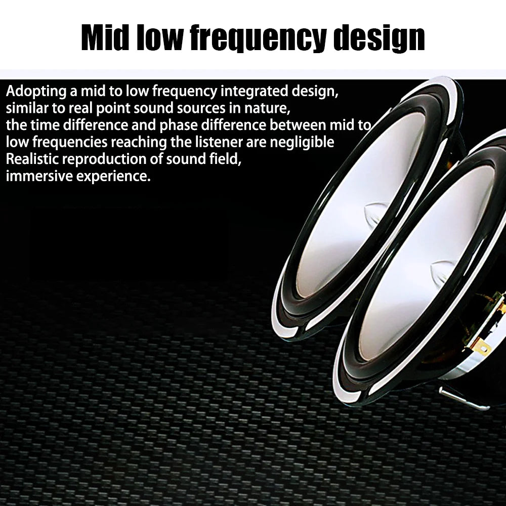 Car Speaker Set High Quality Car Audio Two-Way Speaker Full Range Speaker Car Front Door Speaker Modification Bass Speaker Kit