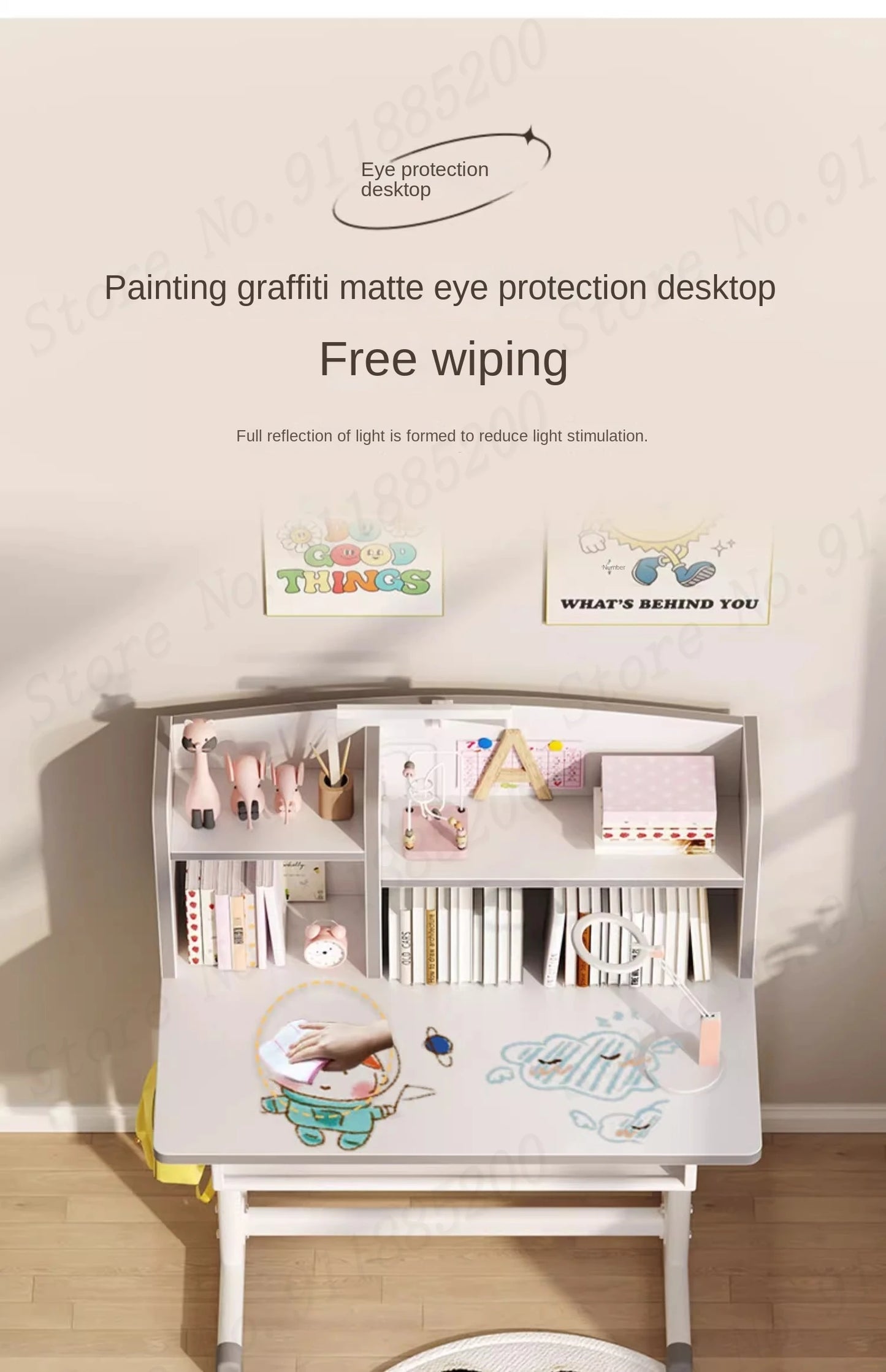 Children's Study Table Home Small Student Writing Desk, School Cтол, Simple Adjustable Мебель Set, Enlarged Tabletop Mobiliário