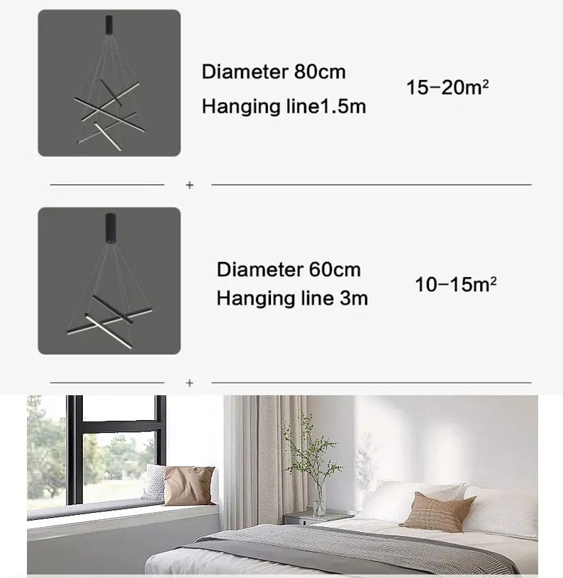 Modern LED Chandeliers Luster Lights For Stair Hall Bedroom Room Duplex Building Indoor Lighting Fixture Ceiling Chandelier