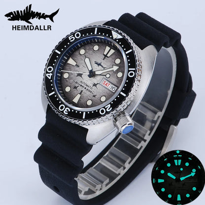 Heimdallr Watches For Men 20Bar Waterproof Luminous Sapphire Crystal NH36A Automatic Movement Vintage Men's Diving Wristwatch