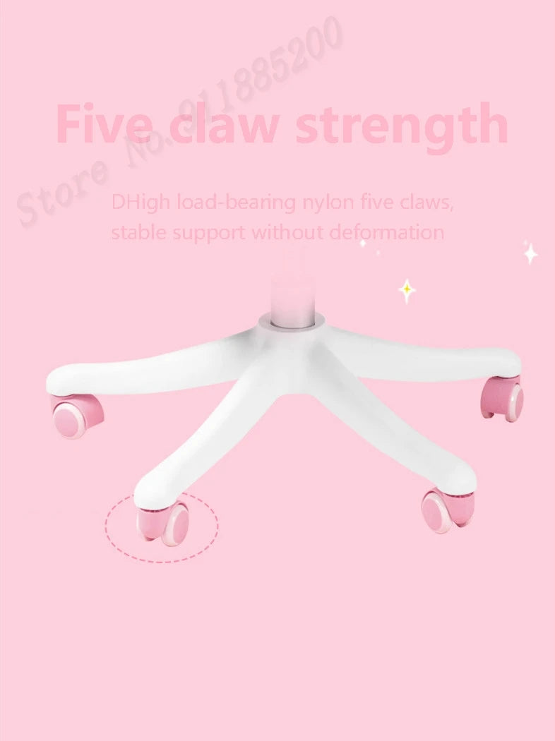 2025 Pink & White Letter Computer Chair Girls living room Study Chair Liftable Rotating Gaming Chair Promotion silla gamer