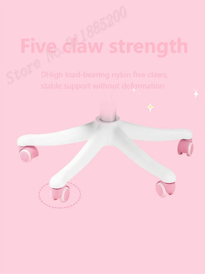 2025 Pink & White Letter Computer Chair Girls living room Study Chair Liftable Rotating Gaming Chair Promotion silla gamer