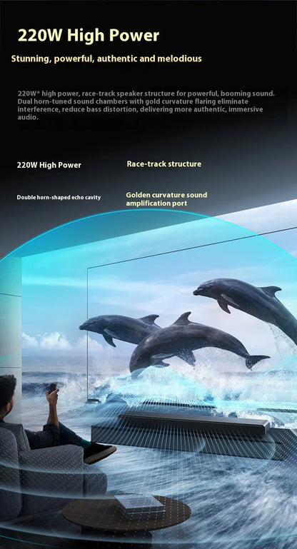 Sales TCL Soundbar S55h  With Dolby Atmos And Dts Virtual:X 220w High-Power Independent Subwoofer Home speaker Bluetooth 220W