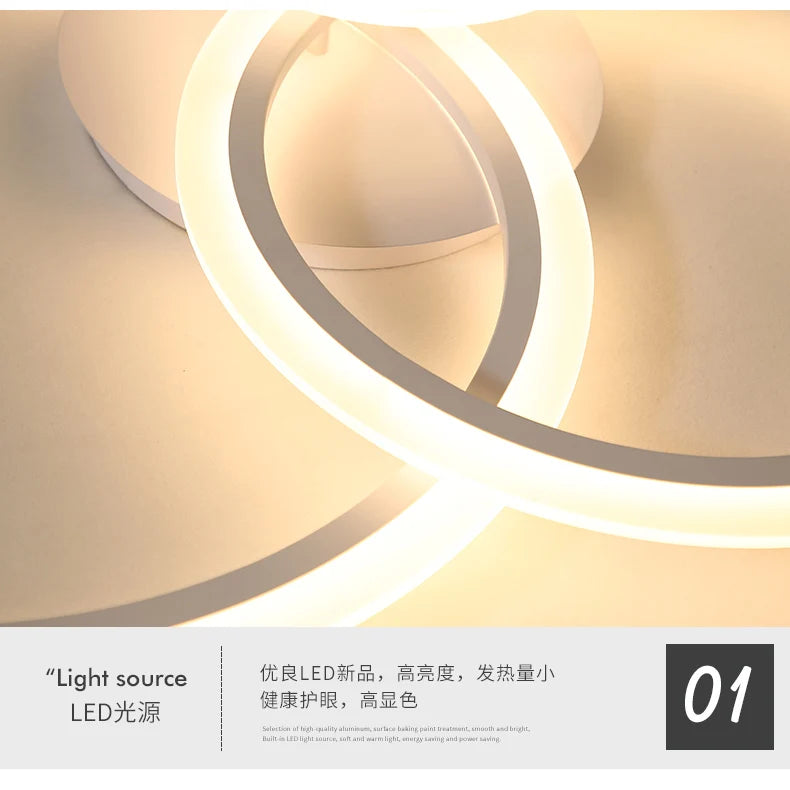 Nordic LED Ceiling lights Modern Indoor lighting Living room Bedroom Home decor fixtures Hallway White Minimalist Ceiling lamps